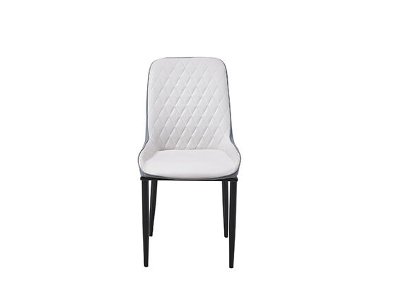 Minimalistische Smeedijzer Leer Beklede het Dineren Stoel