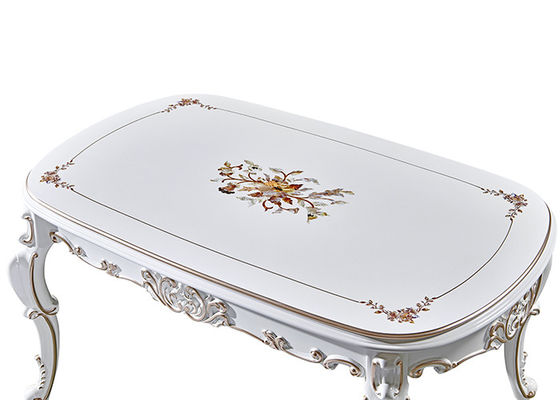 Elegante Stevige Houten Witte Minimalistische Eettafel, het Snijden Eettafelreeks