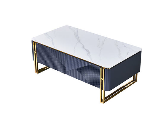 130cmx70cmx50xm marmeren TV-Tribunekoffietafel, Vierkante Koffietafel
