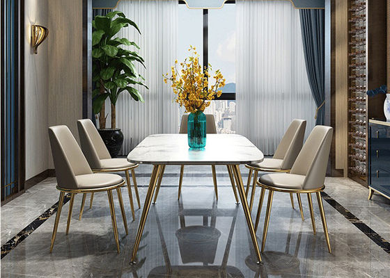 De modieuze 140x80x76cm Marmeren Eettafel van de Huisluxe