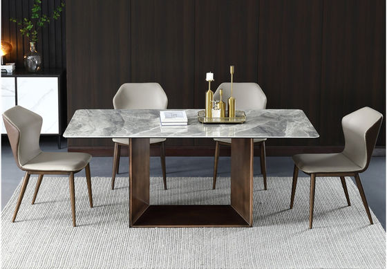 Van de de Gebeurtenissen de Witte Marmeren Eettafel van het hotelhuwelijk Lijst van de het Ontwerpluxe Rechthoekige Moderne Minimalistische