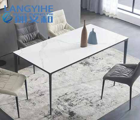 Het Huis Minimalistische Marmeren Eettafel 130x70cm van de rotsplak