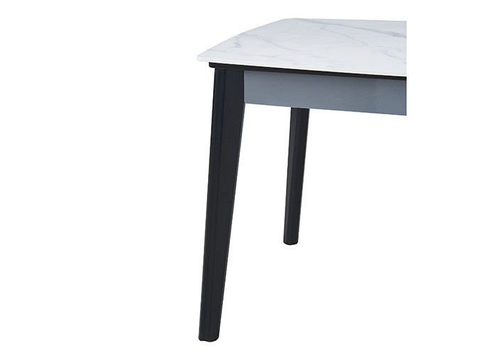 Minimalistische Stevige Houten Rechthoekige Marmeren Eettafel