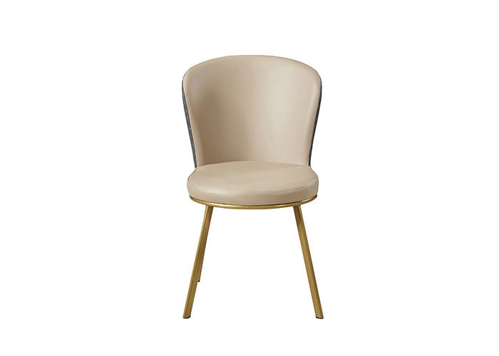 Het stevige Houten de Stoelen van het Roestvrij staal Moderne Leer Dineren