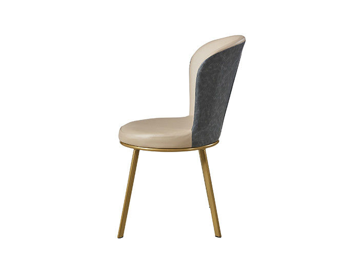 Het stevige Houten de Stoelen van het Roestvrij staal Moderne Leer Dineren