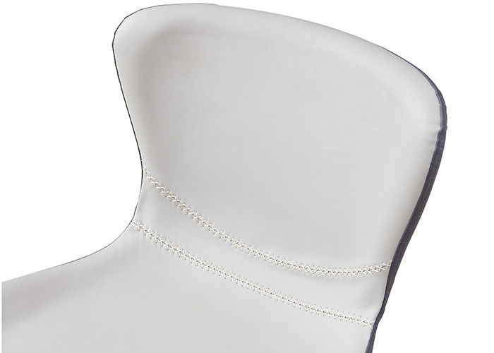Gray Leather Padded Dining Chairs zonder Armsteun