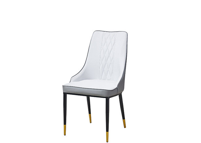 Moderne Roestvrij staal Leer Opgevulde het Dineren Stoelen