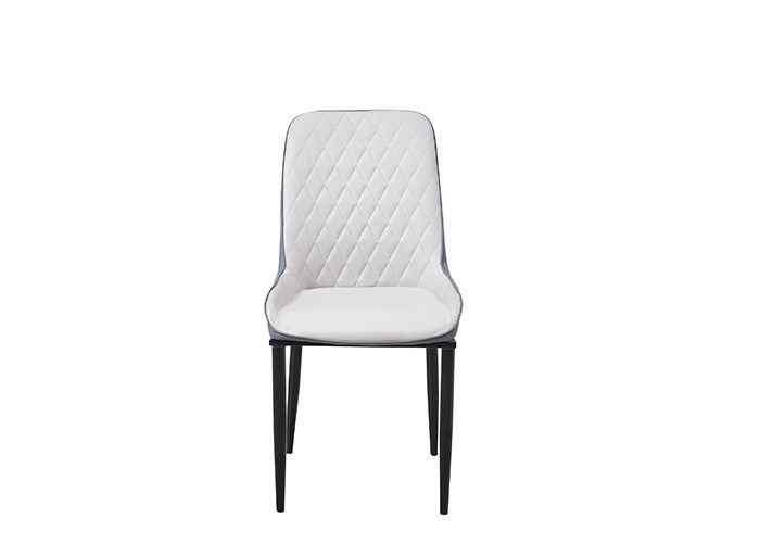 Minimalistische Smeedijzer Leer Beklede het Dineren Stoel