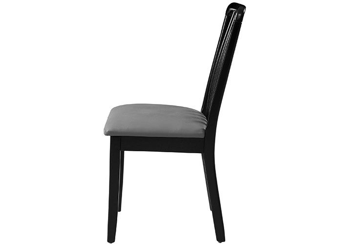 Rubber Houten Spons Bruine Zwarte het Dineren Beklede Stoelen