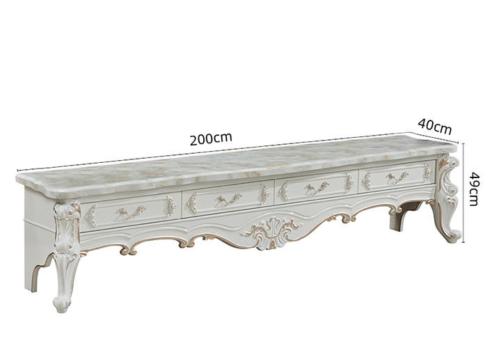 220cmx40cmx49cm Marmeren Koffietafel en TV-Eenheid