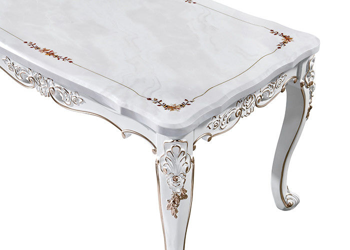 Europese Retro Verf Rechthoekige Marmeren Eettafel