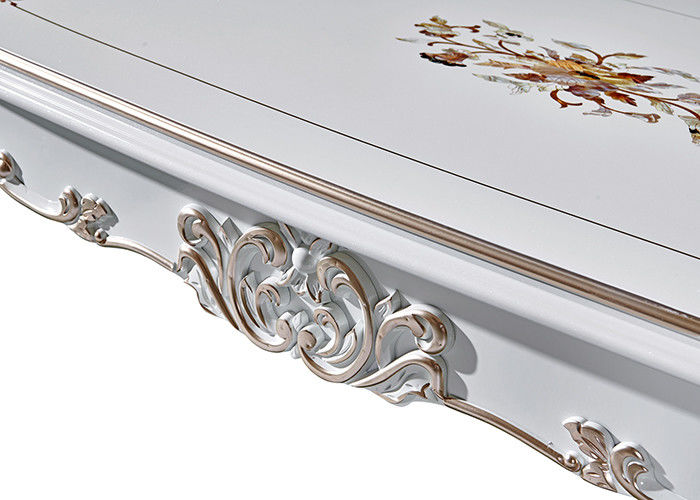 Elegante Stevige Houten Witte Minimalistische Eettafel, het Snijden Eettafelreeks