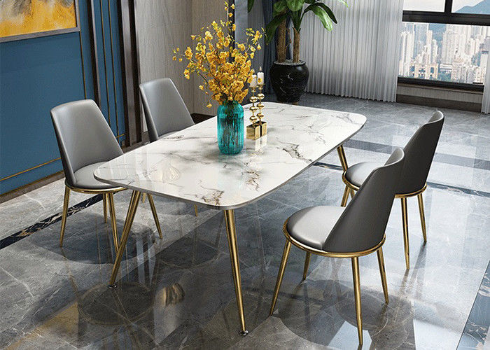 De modieuze 140x80x76cm Marmeren Eettafel van de Huisluxe