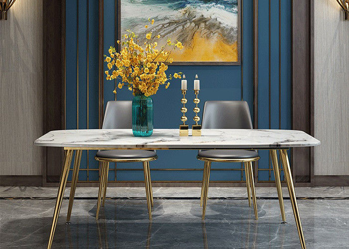 De modieuze 140x80x76cm Marmeren Eettafel van de Huisluxe