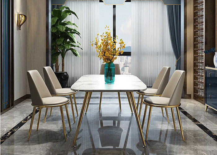 De modieuze 140x80x76cm Marmeren Eettafel van de Huisluxe