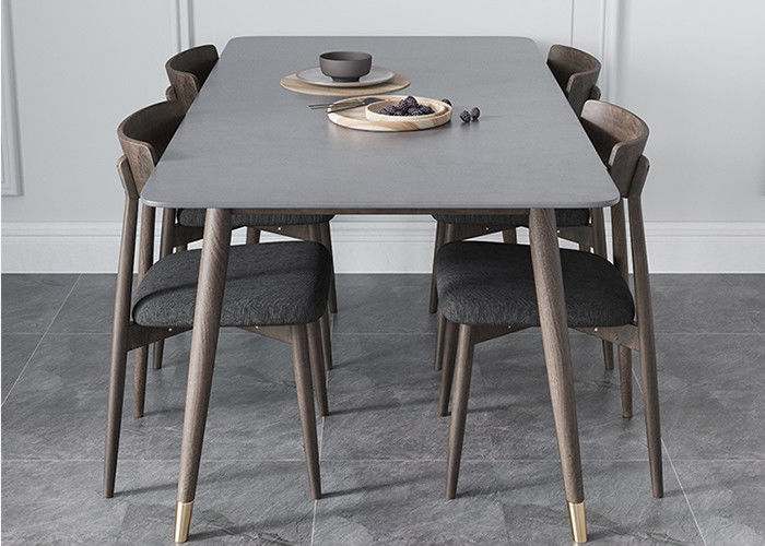 Eettafel van het de Luxeontwerp van het roestvrij staalkader de marmeren