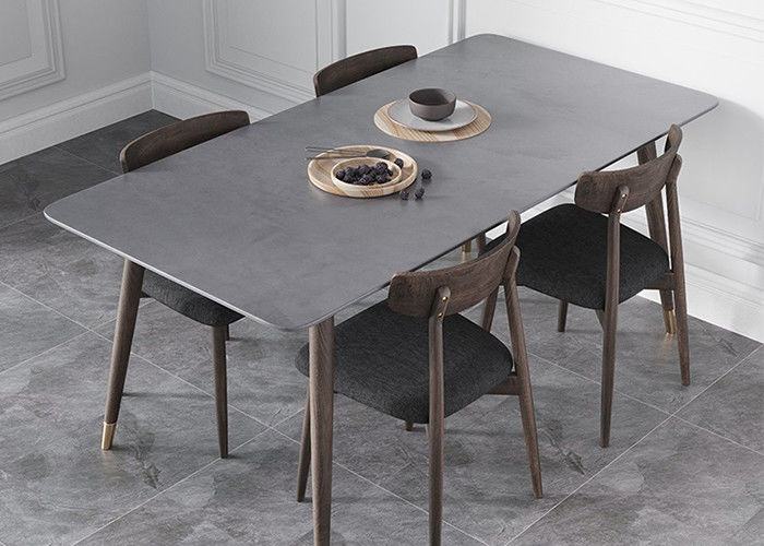 Eettafel van het de Luxeontwerp van het roestvrij staalkader de marmeren