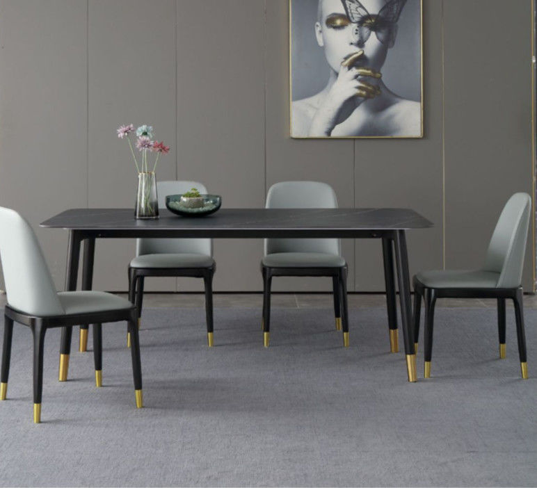 130cmx80cmx77cm Luxe Marmeren Eettafel, Eettafelontwerp met Marmeren Bovenkant