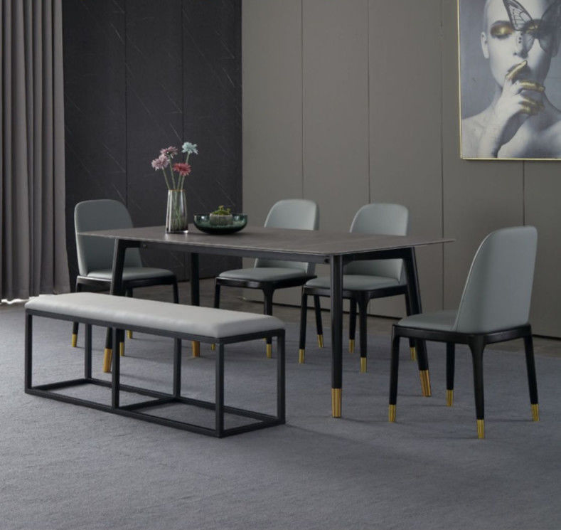 130cmx80cmx77cm Luxe Marmeren Eettafel, Eettafelontwerp met Marmeren Bovenkant
