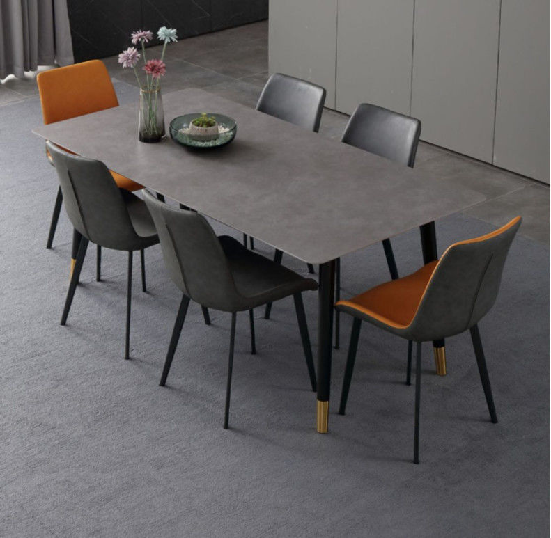 130cmx80cmx77cm Luxe Marmeren Eettafel, Eettafelontwerp met Marmeren Bovenkant