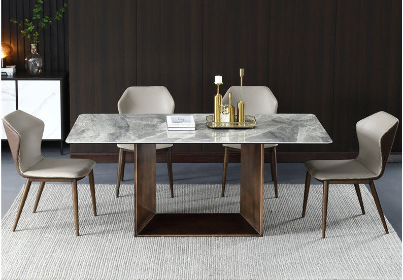 Van de de Gebeurtenissen de Witte Marmeren Eettafel van het hotelhuwelijk Lijst van de het Ontwerpluxe Rechthoekige Moderne Minimalistische