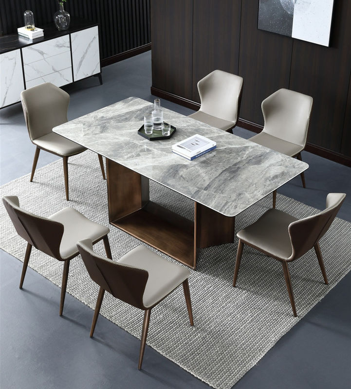 Van de de Gebeurtenissen de Witte Marmeren Eettafel van het hotelhuwelijk Lijst van de het Ontwerpluxe Rechthoekige Moderne Minimalistische