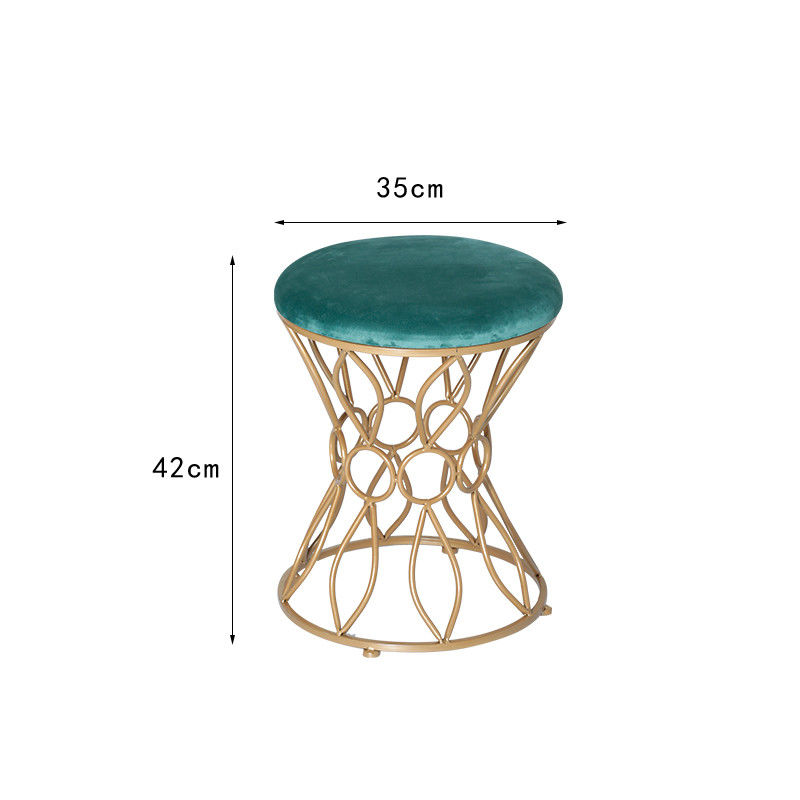 Binnen Gouden Fluweel 35cm Bestand het Vuil van de Roestvrij staalottomane