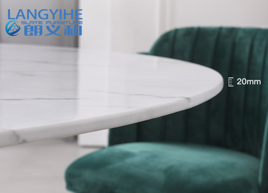 Minimalistische Huisodm Combinatie Noordse 75cm Hoogte van de Cirkel Marmeren Eettafel