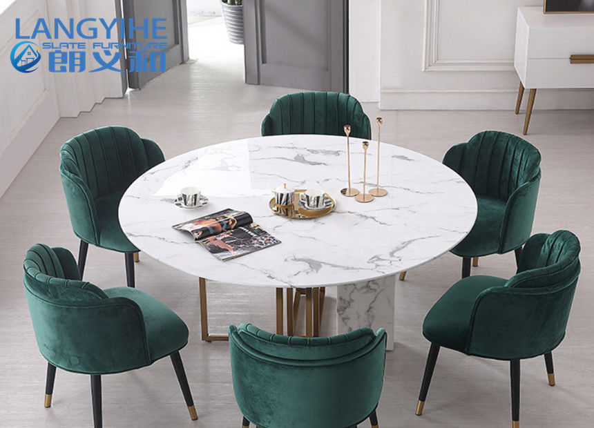 Minimalistische Huisodm Combinatie Noordse 75cm Hoogte van de Cirkel Marmeren Eettafel