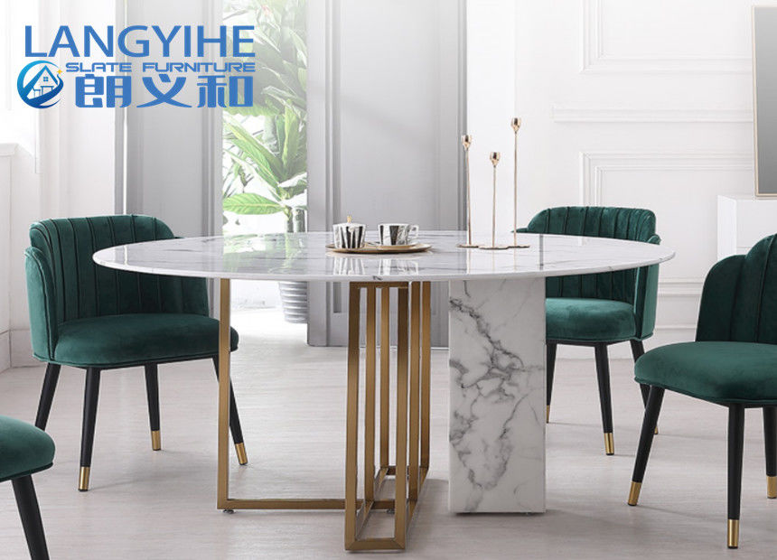 Minimalistische Huisodm Combinatie Noordse 75cm Hoogte van de Cirkel Marmeren Eettafel