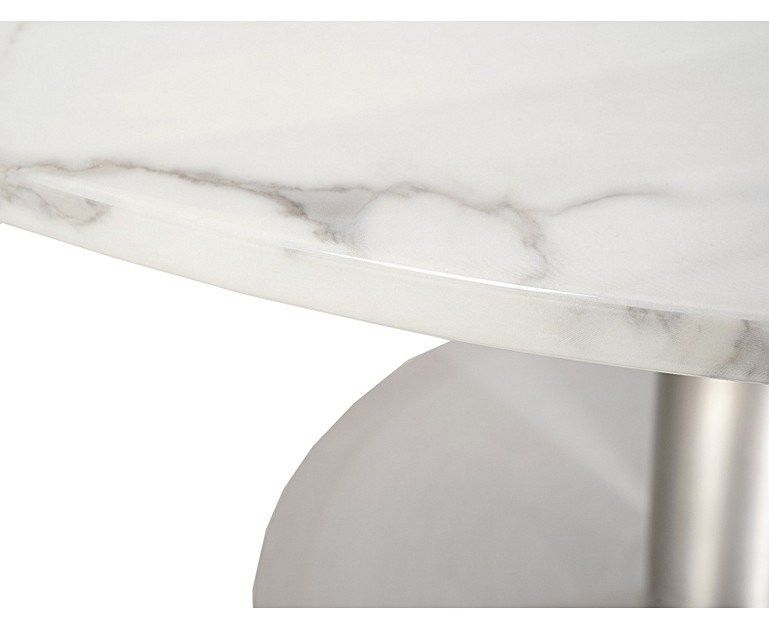 Beklede Stoel 120cm Cirkel Marmeren Eettafel