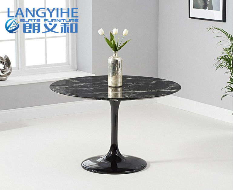 Oem 120cm Ronde Marmeren die Eettafel voor Ontbijt wordt geplaatst