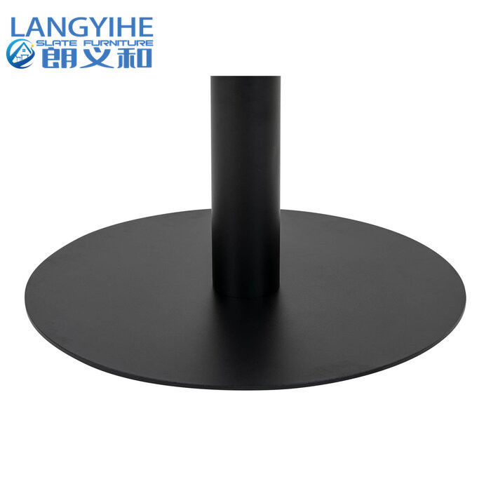 Witte Hoogste Zwarte Basisodm Kleine Ronde Marmeren Eettafel 105cm Dia