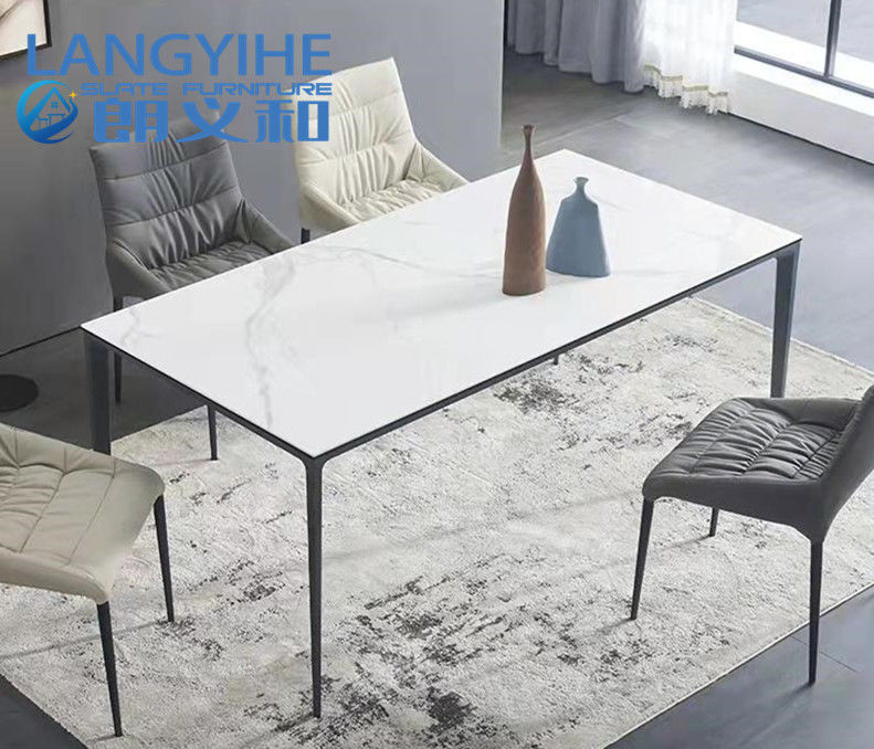 Het Huis Minimalistische Marmeren Eettafel 130x70cm van de rotsplak