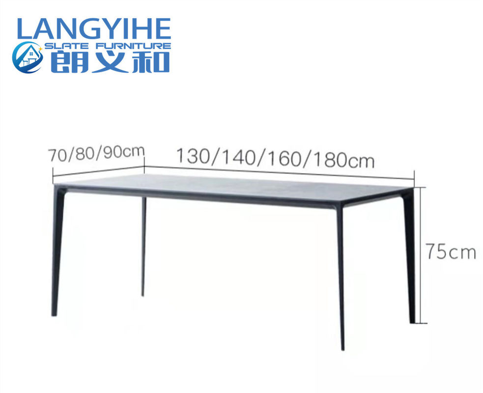 Het Huis Minimalistische Marmeren Eettafel 130x70cm van de rotsplak