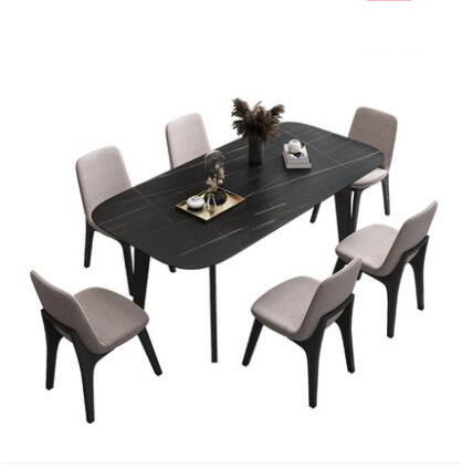 Noordse Minimalistische Houten Eettafel Lichte Luxe Modern voor 6 Mensen