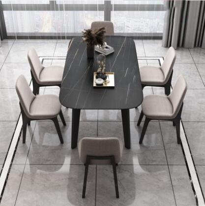 Noordse Minimalistische Houten Eettafel Lichte Luxe Modern voor 6 Mensen