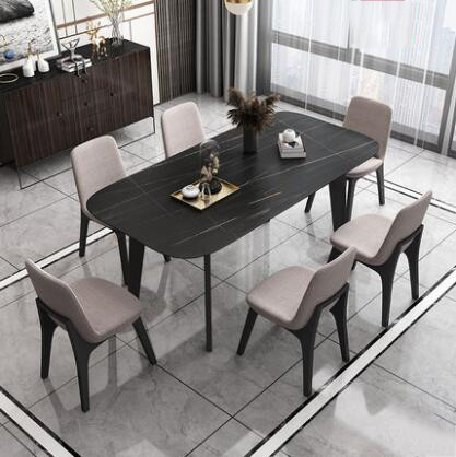 Noordse Minimalistische Houten Eettafel Lichte Luxe Modern voor 6 Mensen